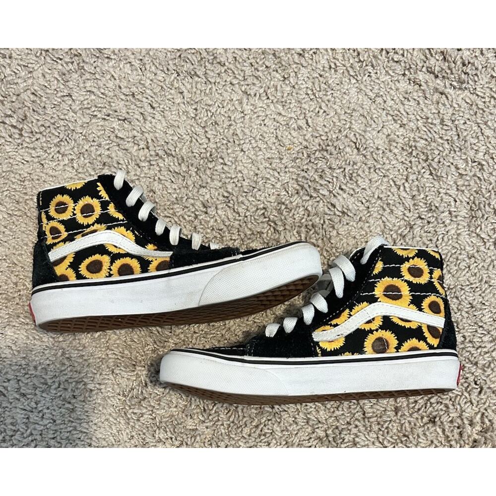 Vans Kids' Sneakers Size 10 Kids Black/Sunflower print-white